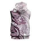 Sea Eagles Sleeveless Zip Hoodie Polynesian Tribal Tattoo Pacific Sport Art