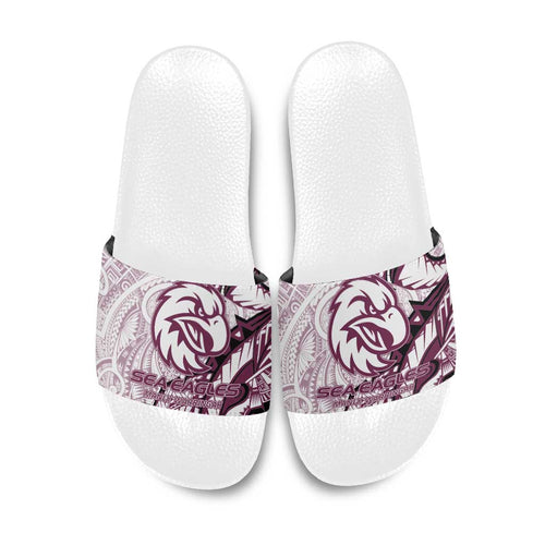 Sea Eagles Slide Sandals Polynesian Tribal Tattoo Pacific Sport Art