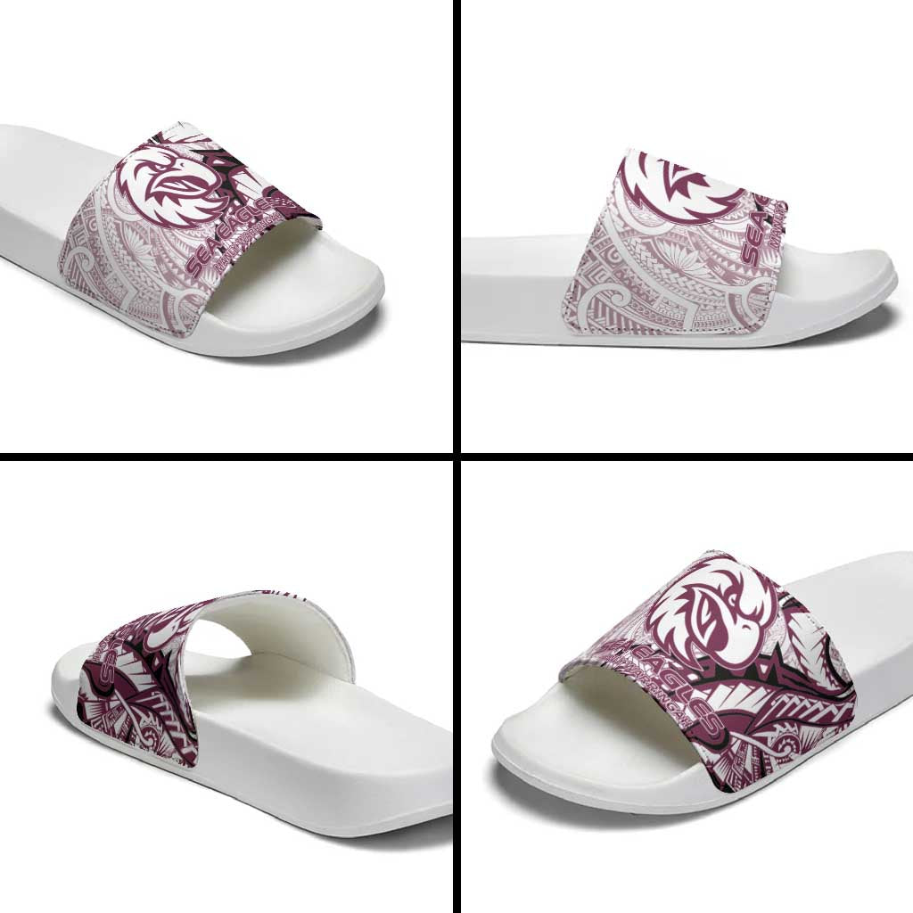 Sea Eagles Slide Sandals Polynesian Tribal Tattoo Pacific Sport Art
