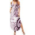Sea Eagles Summer Maxi Dress Polynesian Tribal Tattoo Pacific Sport Art