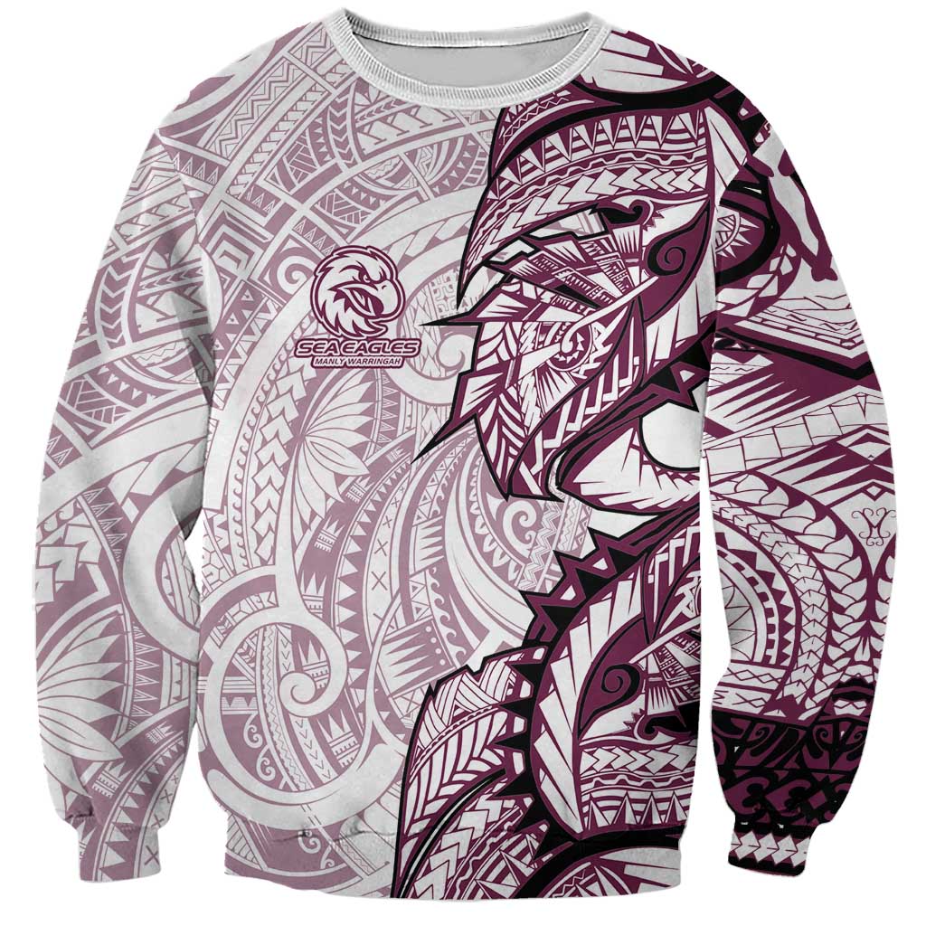 Sea Eagles Sweatshirt Polynesian Tribal Tattoo Pacific Sport Art