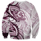 Sea Eagles Sweatshirt Polynesian Tribal Tattoo Pacific Sport Art