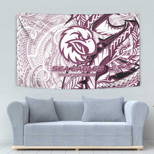 Sea Eagles Tapestry Polynesian Tribal Tattoo Pacific Sport Art