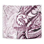 Sea Eagles Tapestry Polynesian Tribal Tattoo Pacific Sport Art