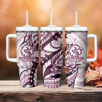 Sea Eagles Tumbler With Handle Polynesian Tribal Tattoo Pacific Sport Art