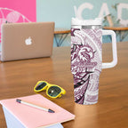 Sea Eagles Tumbler With Handle Polynesian Tribal Tattoo Pacific Sport Art