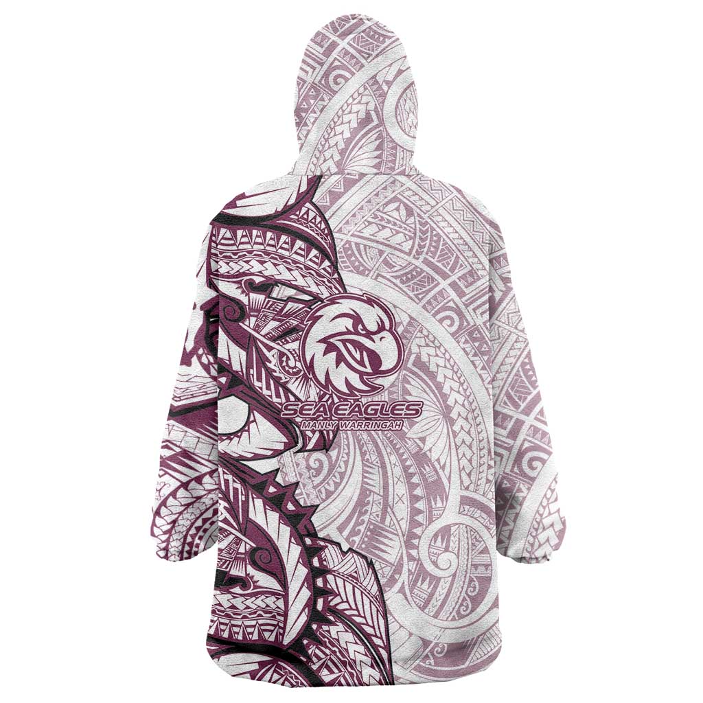 Sea Eagles Wearable Blanket Hoodie Polynesian Tribal Tattoo Pacific Sport Art