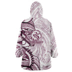 Sea Eagles Wearable Blanket Hoodie Polynesian Tribal Tattoo Pacific Sport Art