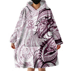 Sea Eagles Wearable Blanket Hoodie Polynesian Tribal Tattoo Pacific Sport Art