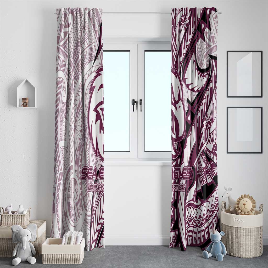 Sea Eagles Window Curtain Polynesian Tribal Tattoo Pacific Sport Art