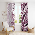 Sea Eagles Window Curtain Polynesian Tribal Tattoo Pacific Sport Art