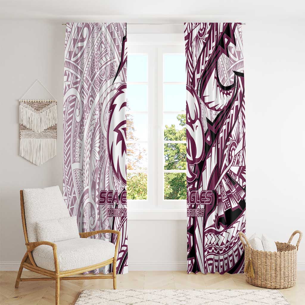 Sea Eagles Window Curtain Polynesian Tribal Tattoo Pacific Sport Art