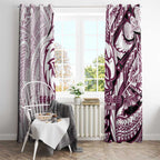 Sea Eagles Window Curtain Polynesian Tribal Tattoo Pacific Sport Art