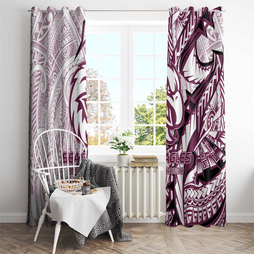 Sea Eagles Window Curtain Polynesian Tribal Tattoo Pacific Sport Art