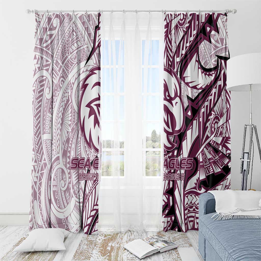 Sea Eagles Window Curtain Polynesian Tribal Tattoo Pacific Sport Art