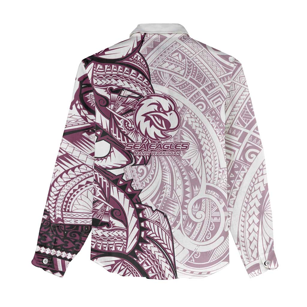 Sea Eagles Women Casual Shirt Polynesian Tribal Tattoo Pacific Sport Art