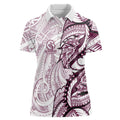 Sea Eagles Women Polo Shirt Polynesian Tribal Tattoo Pacific Sport Art
