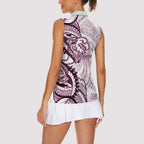 Sea Eagles Women Sleeveless Polo Shirt Polynesian Tribal Tattoo Pacific Sport Art