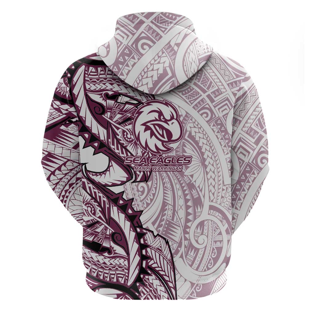 Sea Eagles Zip Hoodie Polynesian Tribal Tattoo Pacific Sport Art
