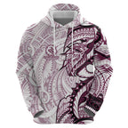 Sea Eagles Zip Hoodie Polynesian Tribal Tattoo Pacific Sport Art