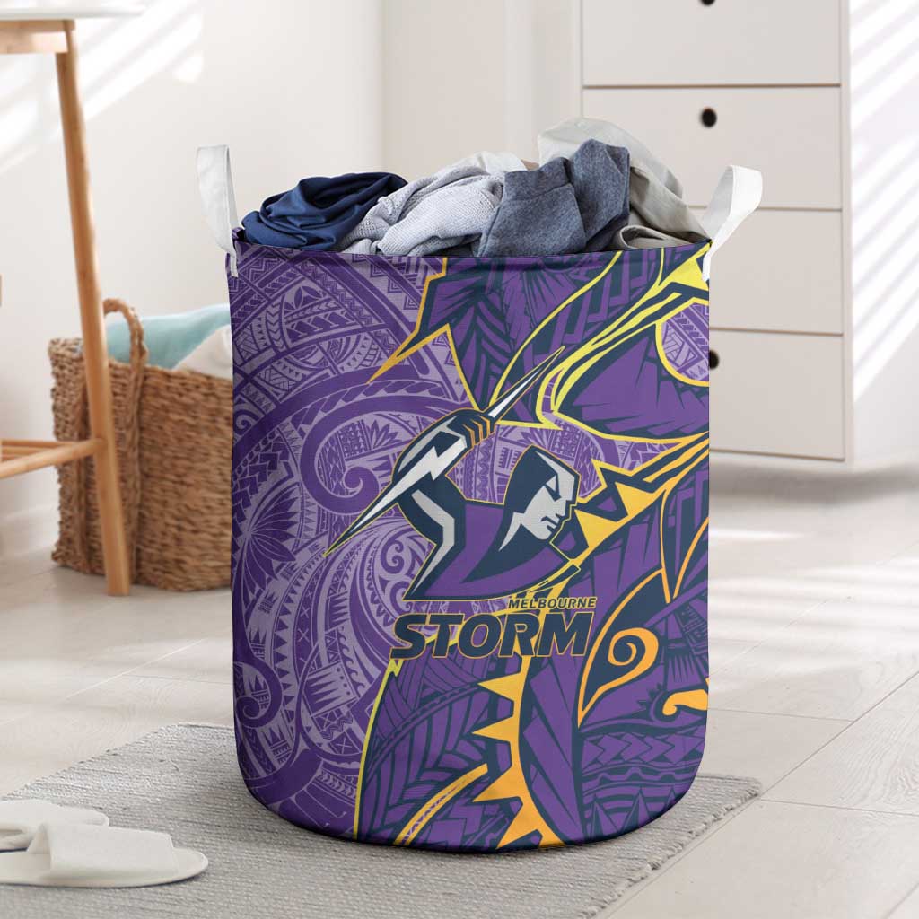 Melbourne Storm Laundry Basket Polynesian Tribal Tattoo Pacific Sport Art