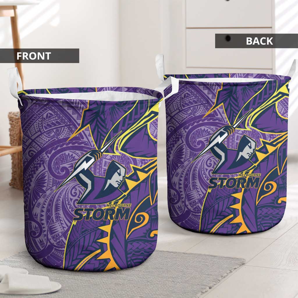 Melbourne Storm Laundry Basket Polynesian Tribal Tattoo Pacific Sport Art