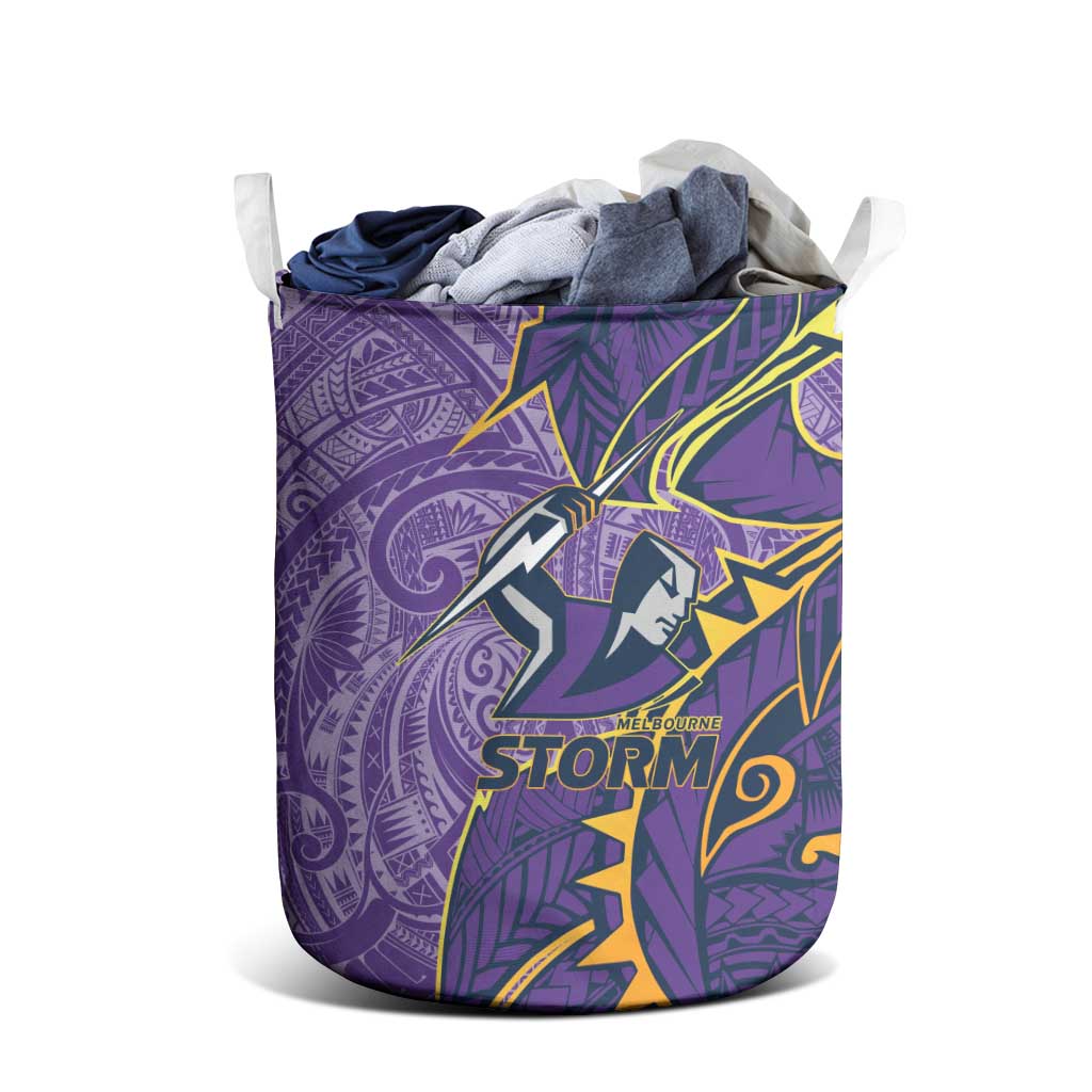 Melbourne Storm Laundry Basket Polynesian Tribal Tattoo Pacific Sport Art