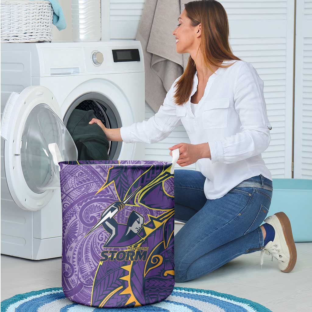 Melbourne Storm Laundry Basket Polynesian Tribal Tattoo Pacific Sport Art