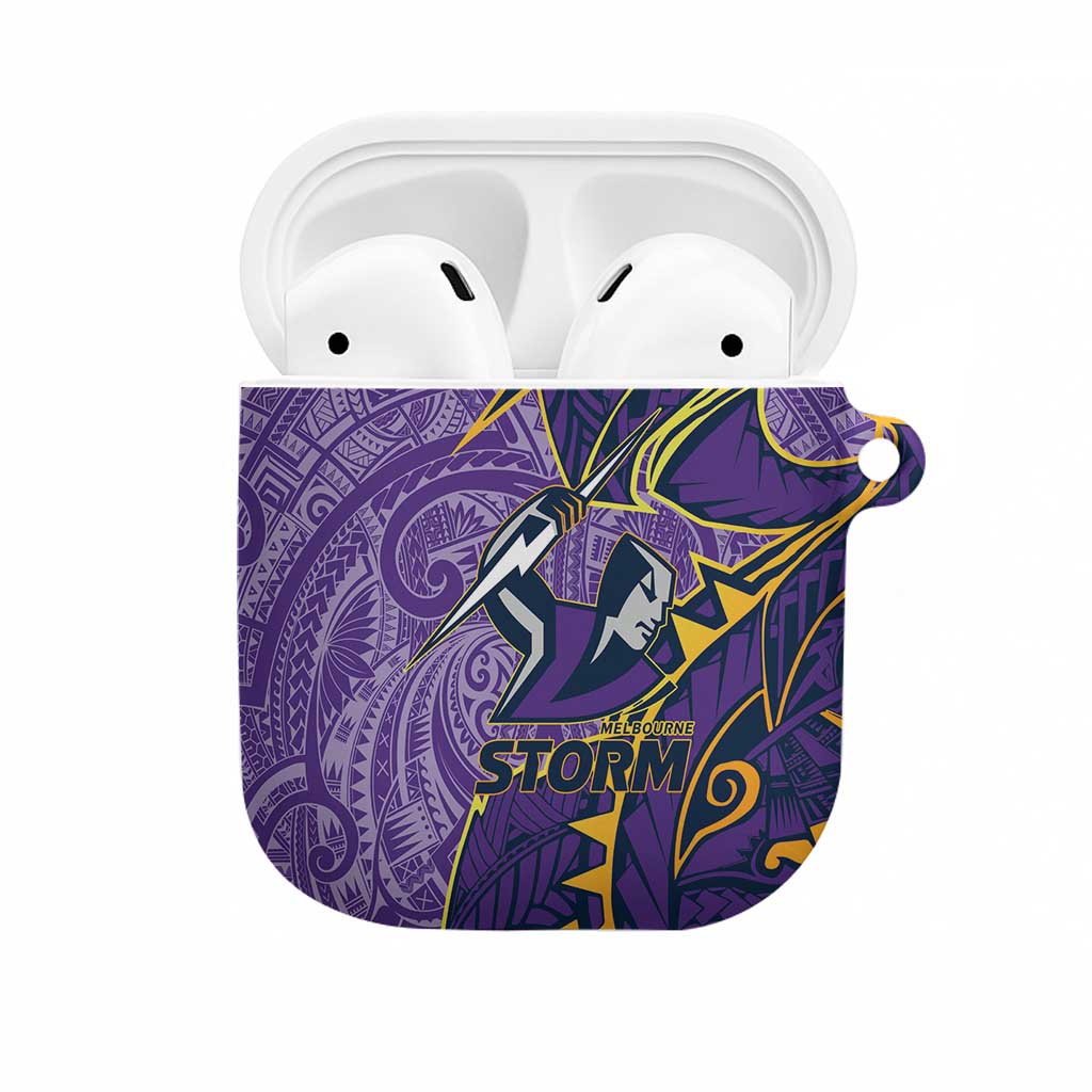 Melbourne Storm AirPods Case Polynesian Tribal Tattoo Pacific Sport Art