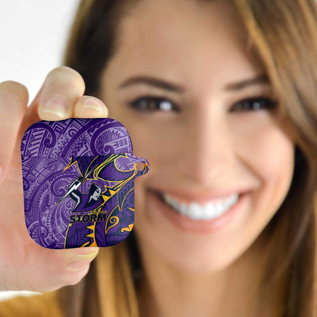 Melbourne Storm AirPods Case Polynesian Tribal Tattoo Pacific Sport Art