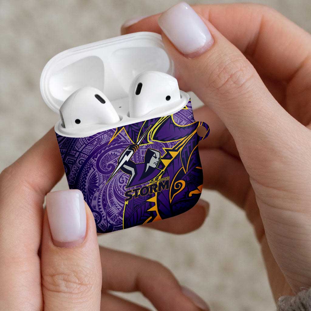 Melbourne Storm AirPods Case Polynesian Tribal Tattoo Pacific Sport Art