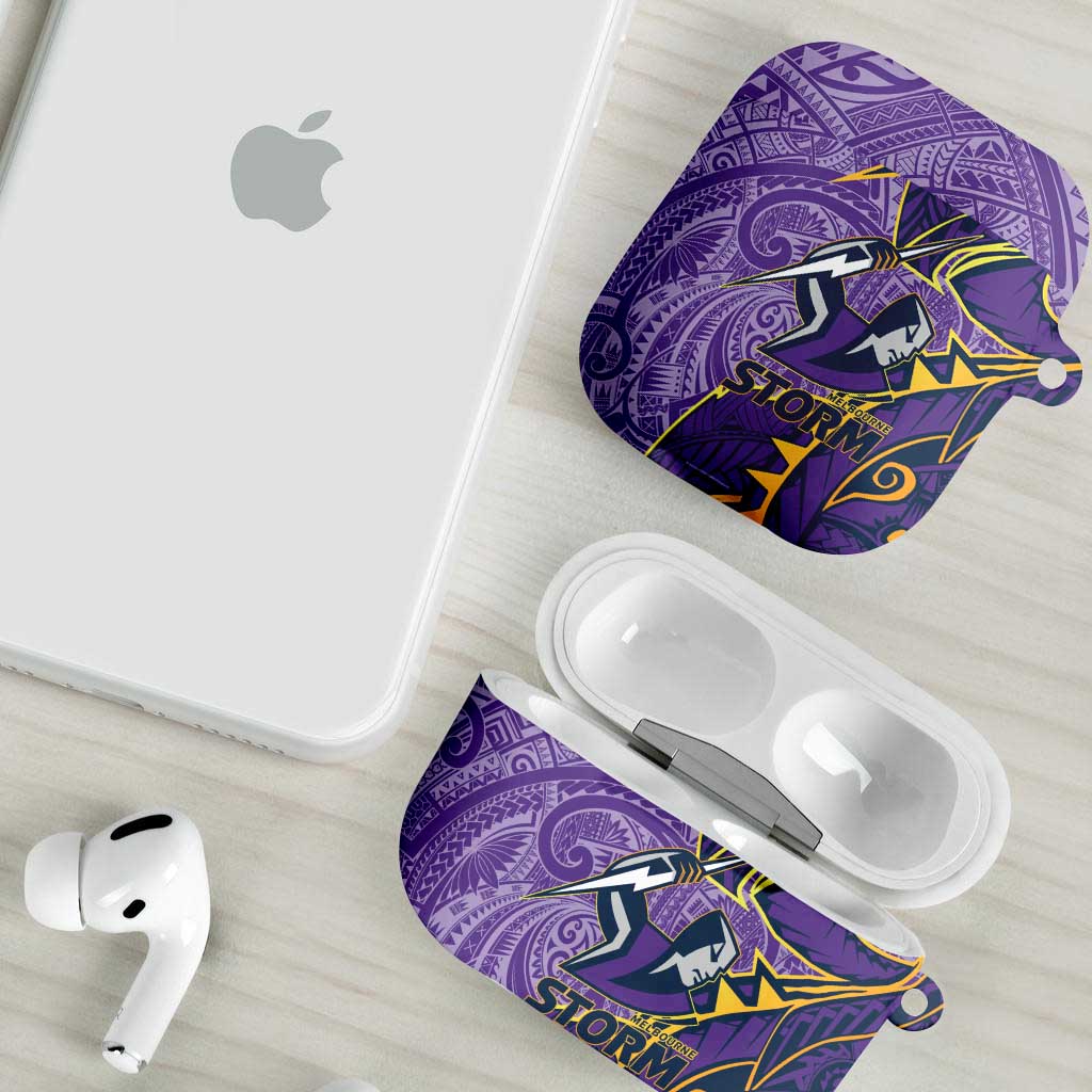 Melbourne Storm AirPods Case Polynesian Tribal Tattoo Pacific Sport Art
