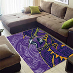 Melbourne Storm Area Rug Polynesian Tribal Tattoo Pacific Sport Art
