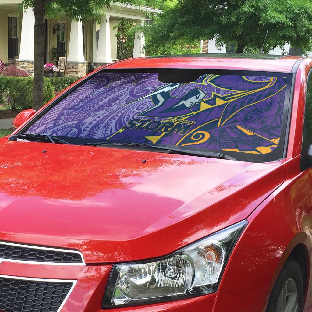 Melbourne Storm Auto Sun Shade Polynesian Tribal Tattoo Pacific Sport Art