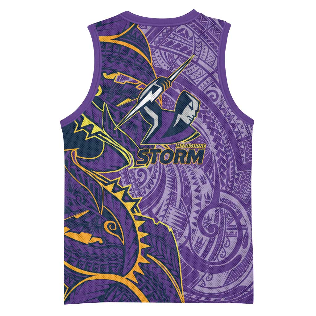 Melbourne Storm Basketball Jersey Polynesian Tribal Tattoo Pacific Sport Art