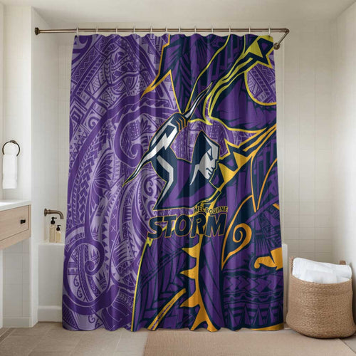 Melbourne Storm Bathroom Set Polynesian Tribal Tattoo Pacific Sport Art
