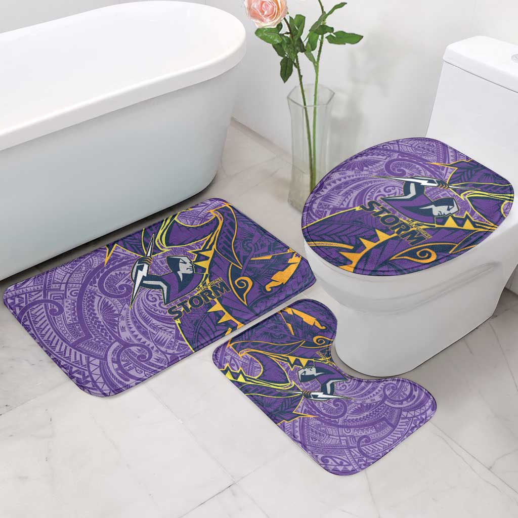 Melbourne Storm Bathroom Set Polynesian Tribal Tattoo Pacific Sport Art