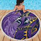 Melbourne Storm Beach Blanket Polynesian Tribal Tattoo Pacific Sport Art