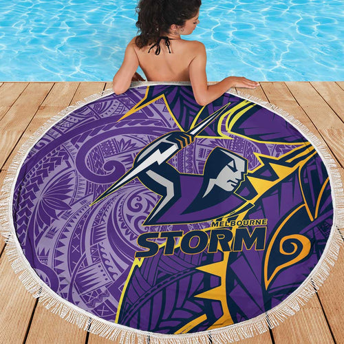 Melbourne Storm Beach Blanket Polynesian Tribal Tattoo Pacific Sport Art