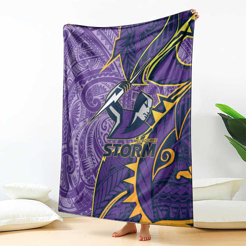 Melbourne Storm Blanket Polynesian Tribal Tattoo Pacific Sport Art