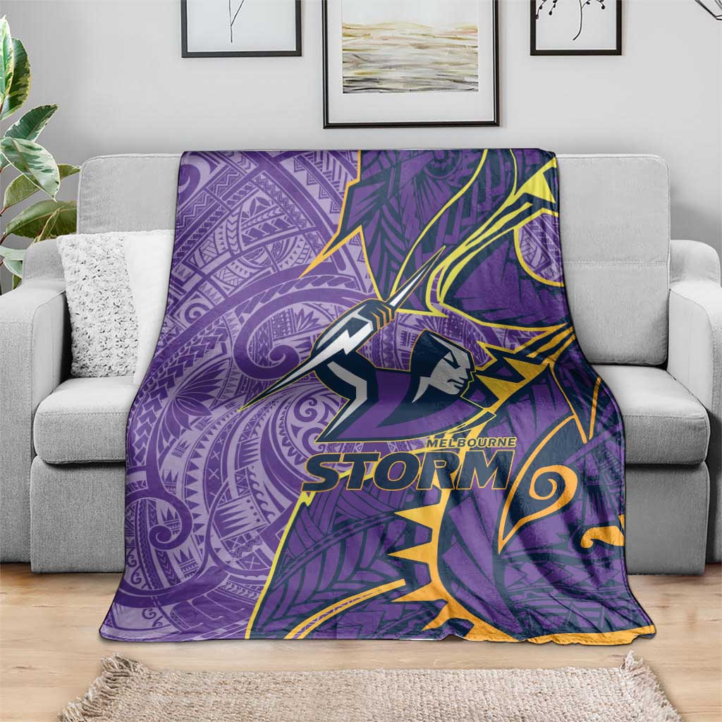 Melbourne Storm Blanket Polynesian Tribal Tattoo Pacific Sport Art