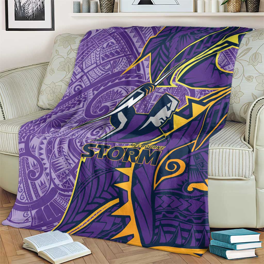 Melbourne Storm Blanket Polynesian Tribal Tattoo Pacific Sport Art
