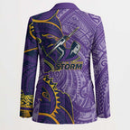 Melbourne Storm Blazer Polynesian Tribal Tattoo Pacific Sport Art
