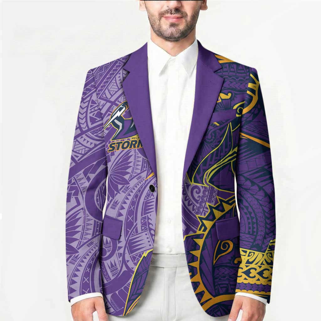 Melbourne Storm Blazer Polynesian Tribal Tattoo Pacific Sport Art