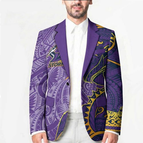 Melbourne Storm Blazer Polynesian Tribal Tattoo Pacific Sport Art