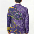Melbourne Storm Blazer Polynesian Tribal Tattoo Pacific Sport Art