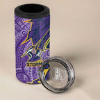 Melbourne Storm 4 in 1 Can Cooler Tumbler Polynesian Tribal Tattoo Pacific Sport Art