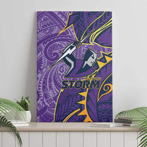 Melbourne Storm Canvas Wall Art Polynesian Tribal Tattoo Pacific Sport Art