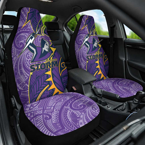Melbourne Storm Car Seat Cover Polynesian Tribal Tattoo Pacific Sport Art
