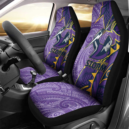 Melbourne Storm Car Seat Cover Polynesian Tribal Tattoo Pacific Sport Art